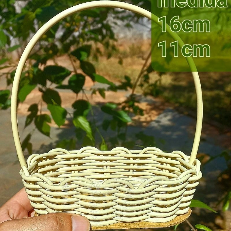 Kit 12 Cesta Fibra Sintética Oval Cesta de Páscoa Presente Natal Cesta Cosméticos em Oferta na Shopee