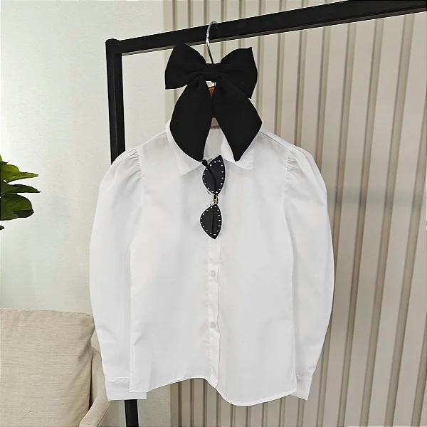 Camisa Branca Social Infantil Unissex Meninos e Meninas 02 a 12 Anos