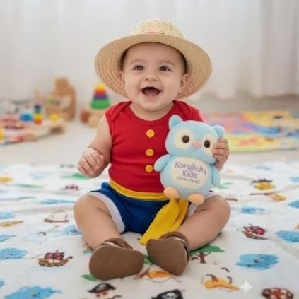 Fantasia Luffy One Piece Mesversário Bebê em Oferta na Shopee