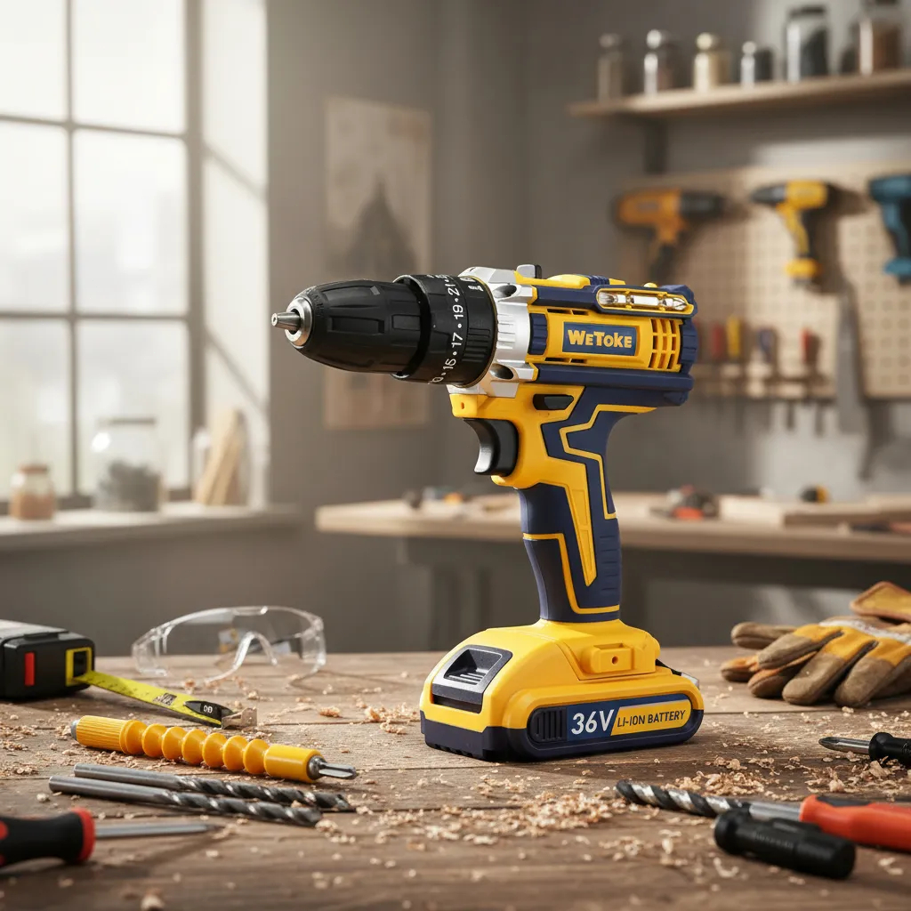 Furadeira Parafusadeira Profissional 36v Sem Fio 2 Baterias 1300mah 1400rpm 35 Nm, Kit Furadeira Parafusadeira Elétrica