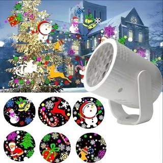 Mini projetor de luz de Natal LED portátil, RGB colorido, saída de cabo Tipo-C