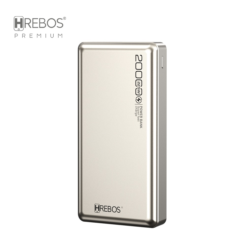 HREBOS Carregador Portátil Gold 20000mAh 22.5W Portas USB -C /USB Original PB-911