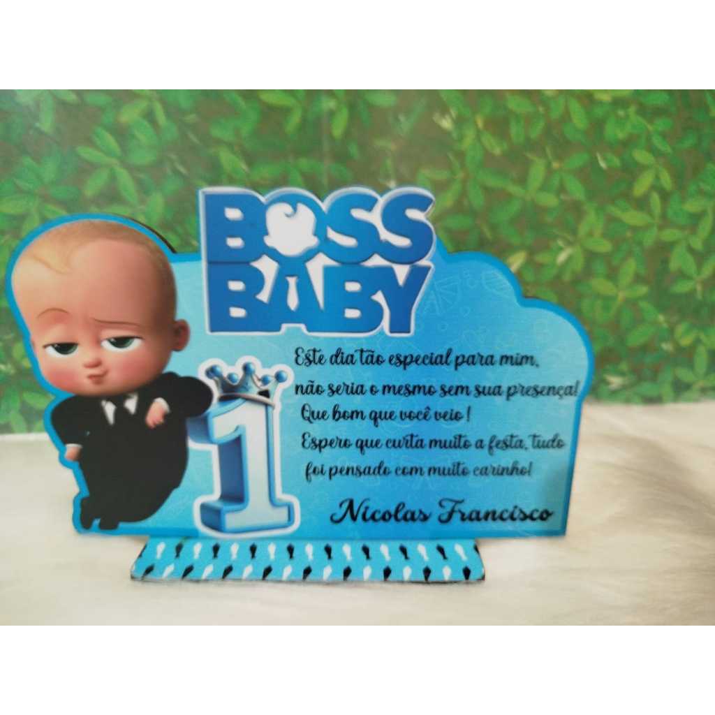 Centro de Mesa Personalizado em MDF Poderoso Chefinho – Lembrancinha Decoração para Festas Aniversario