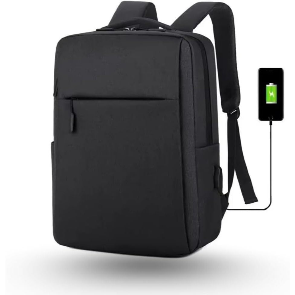 Mochila Executiva Preta Reforçada Impermeável Com Saída USB Para Notebook Até 15,6