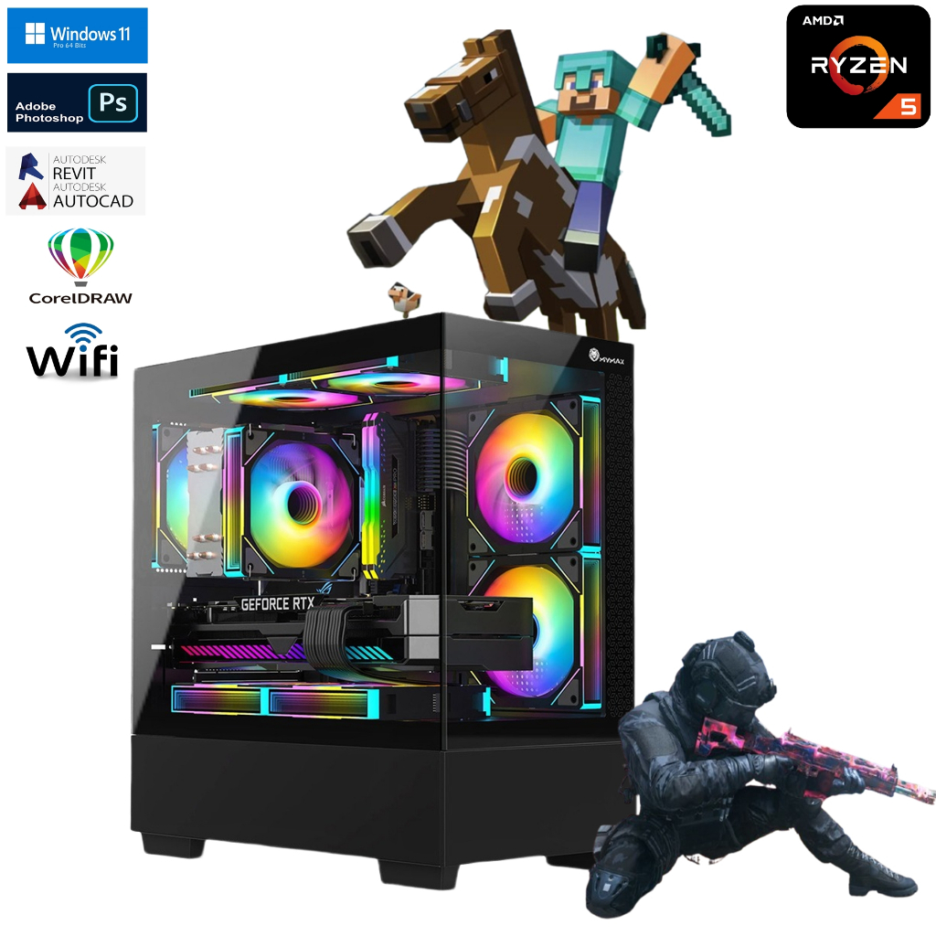 Cpu Gamer AMD Ryzen 5 5600GT 32GB Ram - Autocad - Editor foto e Vídeo - garantia suporte e NF.