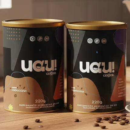 Kit 2 UAU! Coffee Thermo Café NOVIDADE! - Pote 220g Sabor CAPPUCCINO - Multi Natural