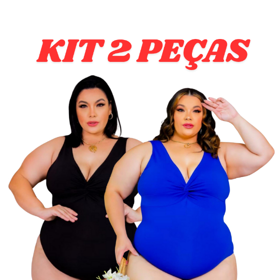 Kit C2 Body Plus Size Feminino Maiô Alça Larga Moda Praia, Costa Nua Biquini em Oferta na Shopee