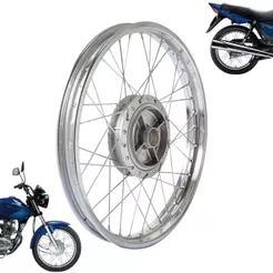 Roda Traseira Completa Raiada Moto Cg Titan 150 E Fan 150 Start 150 160