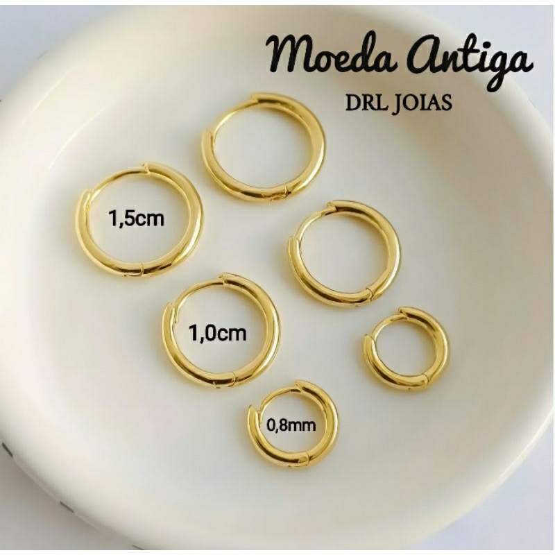 Trio de Argolas Moeda Antiga.