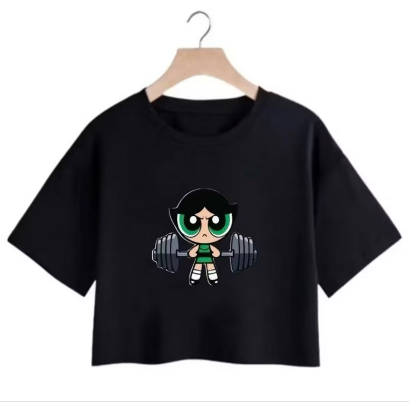 Cropedd Feminino Blusinha Docinho Super Poderosas Algodão Manga Curta em Oferta na Shopee