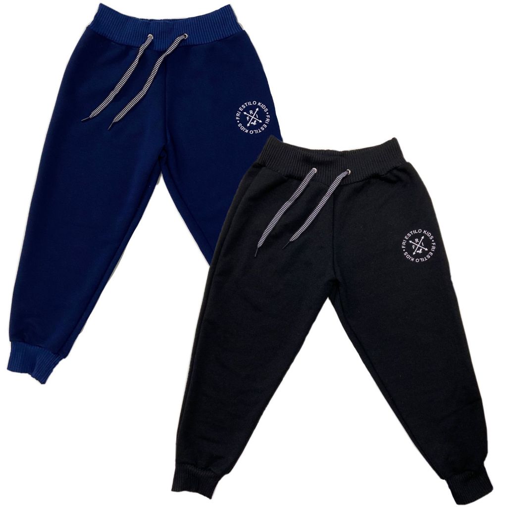 Kit 2 Calças Infantil Moletom Moletinho Menino Menina Inverno Unissex