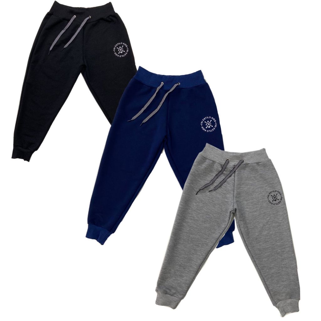 Kit 3 Calças Infantil Moletom Moletinho Menino Menina Inverno Unissex