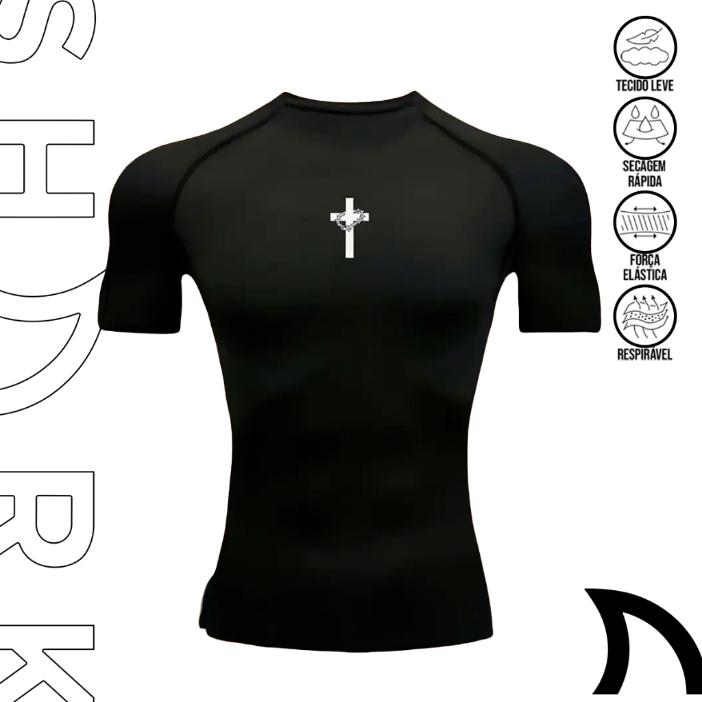 Camiseta Compressao Masculina Apertada Treino Academia Cross Fit Maromba Gym Alto Desempenho