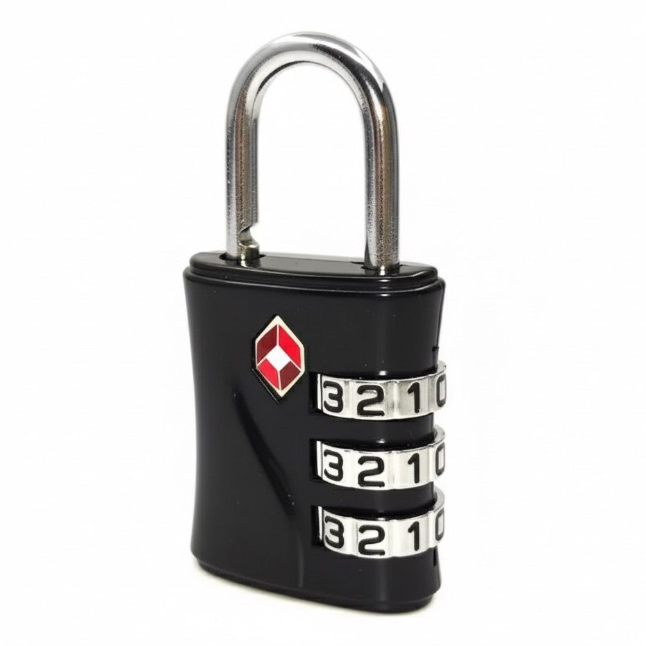 Cadeado Para Mala De Viagem Mochila Curvo Com Segredo Numérico TSA Alta Segurança Qualidade 001#