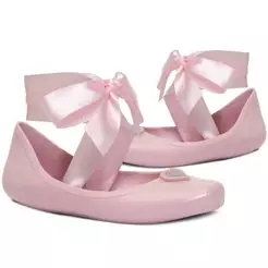 Sapatilha Bailarina Infantil Menina Nº 25 ao 32 Moda Feminina Coração Fita 02.43