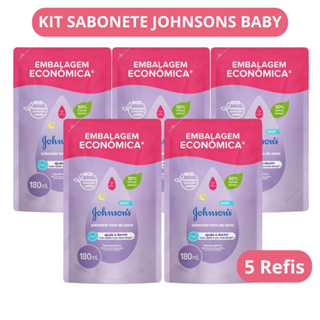 Kit 05 Refis Sabonete Líquido Johnsons Hora do Sono 180ml cada em Oferta na Shopee