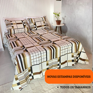 COLCHA PIQUET ESTAMPADA + PORTA TRAVESSEIROS em Oferta na Shopee