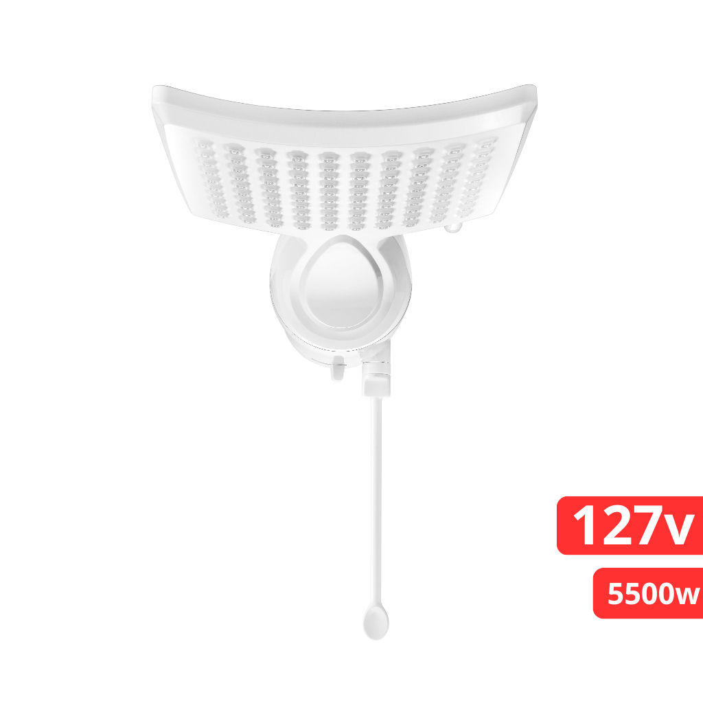 Chuveiro ducha Loren Shower ultra eletrônico Lorenzetti 127v 5500w com haste de temperatura