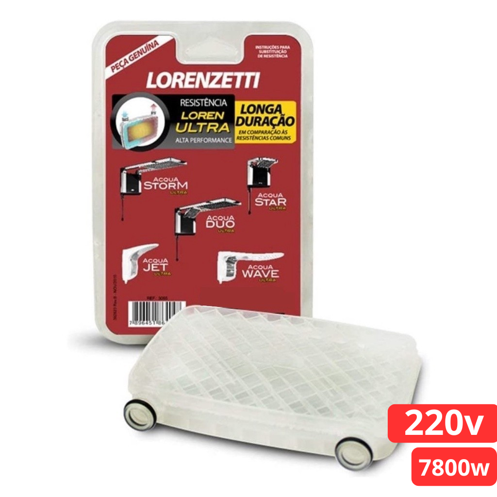 Resistência Chuveiro Acqua Ultra Duo Storm Star 220v 7800w Ducha Lorenzetti