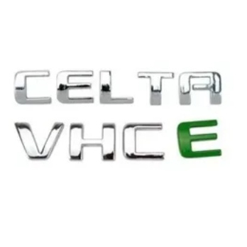 Emblema Letreiro Cromado Celta Vhce Tampa Mala Kit 2pçs Gm