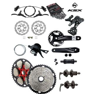 Kit Completo Grupo 12v GTA Bike Mtb K7 11x50 C/ Cubos e Freios Hidráulicos em Oferta na Shopee