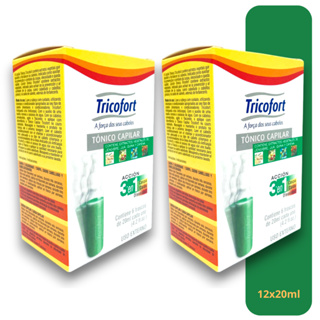 Tônico Capilar Ação 3 em 1 Caspa / Queda / Oleosidade 20ml Tricofort - Caixa C/12 Ampolas em Oferta na Shopee