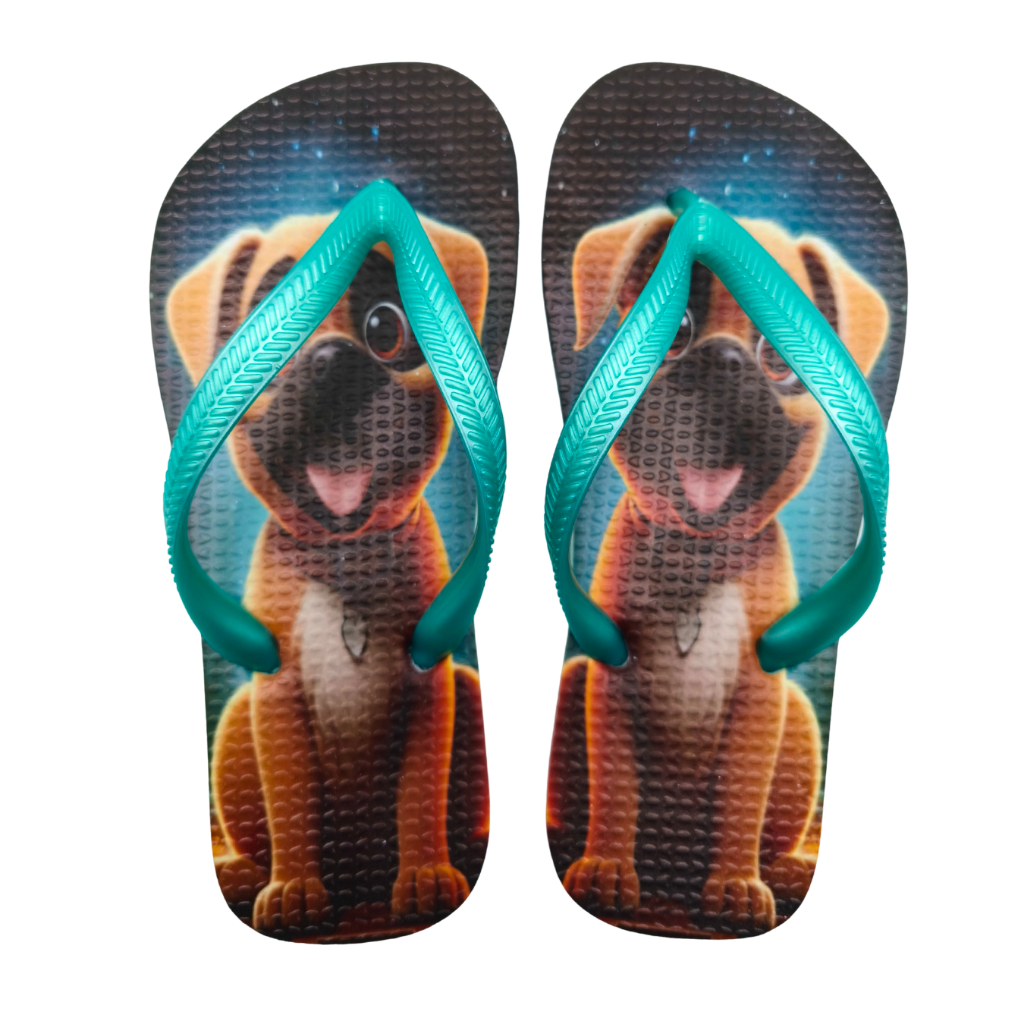 Chinelo de Verão Infantil Estampado Cachorrinho Barato e Confortável