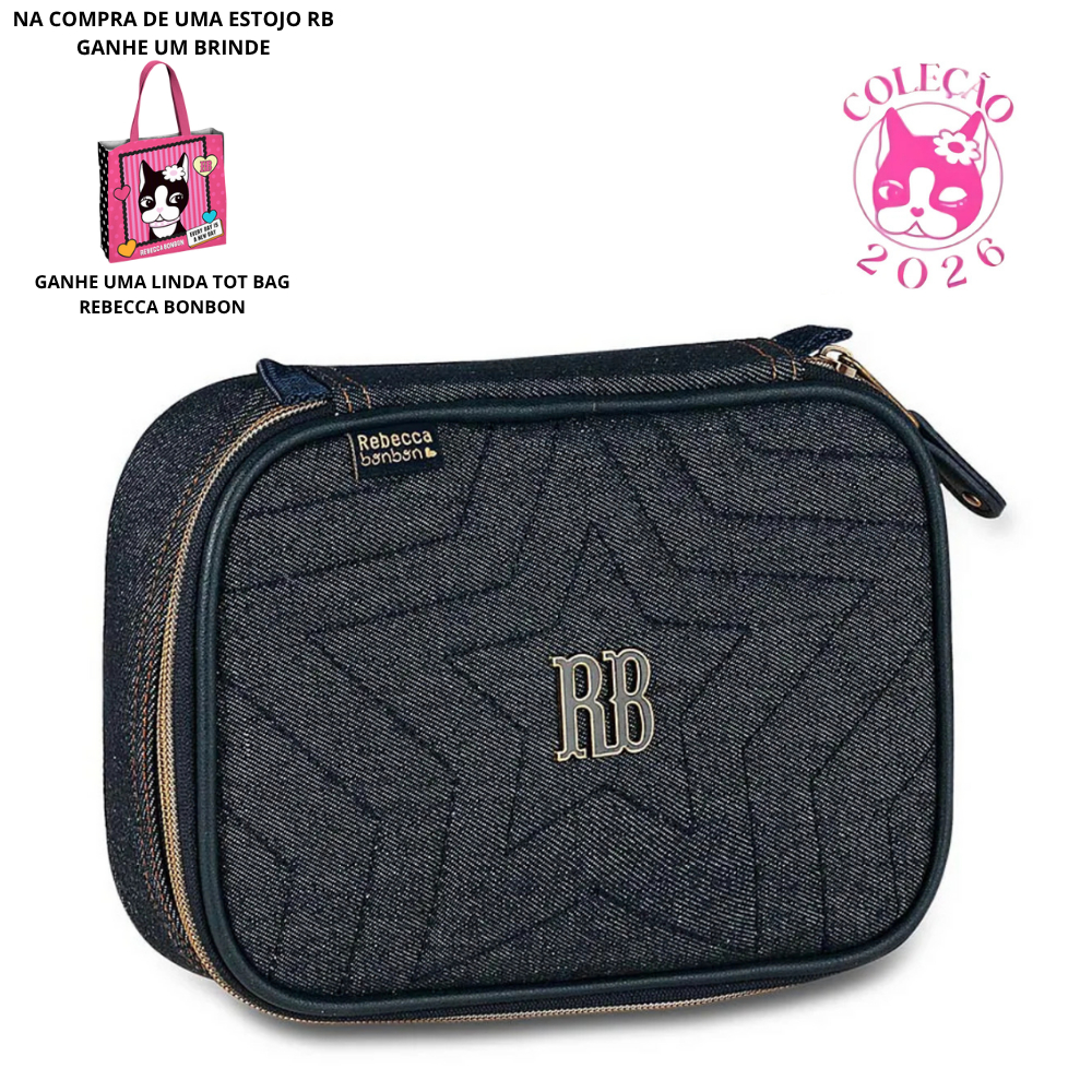 Estojo Rebecca Bonbon 36 Pens Denim Vintage 2026 em Oferta na Shopee