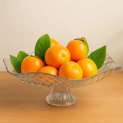 Fruteira Saladeira Vidro Pé Gourmet Cozinha Mesa Jantar Buffet Decoração Centro Mesa Vidro Ruvolo