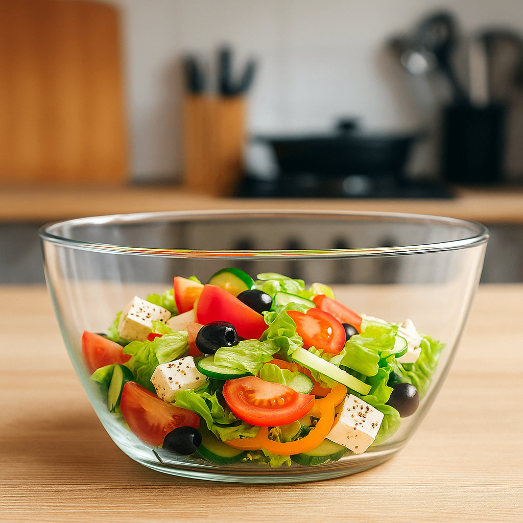 Saladeira Bowl de Vidro Tropical, Tigela Grande 4750 ML - Ruvolo