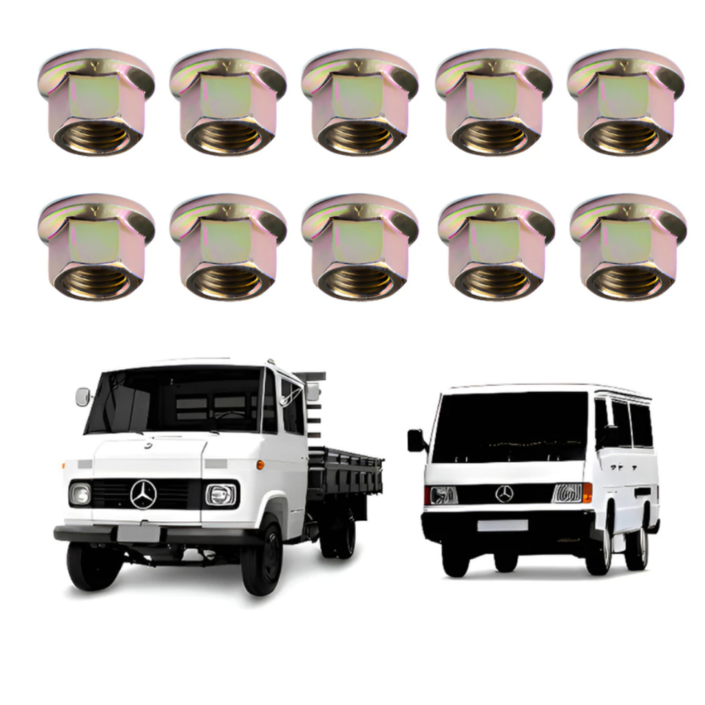 Kit 10 Porca De Roda Caminhão 709 712c 812 912 C914 M14x1,5 mb180