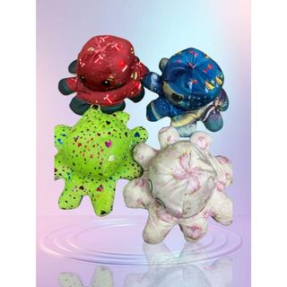 Mudança de rosto polvo de pelucia polvo do humor 20cm （florido polvo）