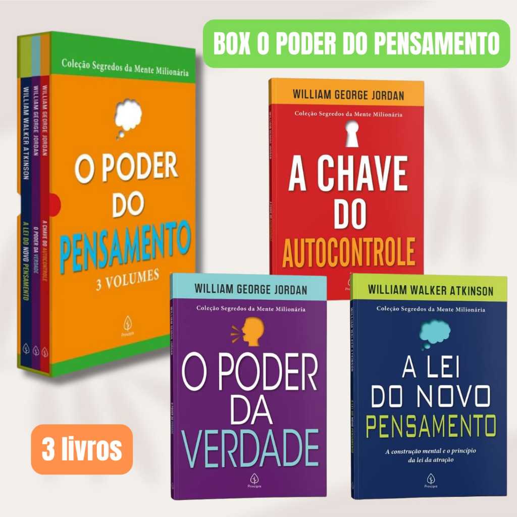 Box Principis - Segredos da mente milionária - Box O poder do pensamento - 3 livros