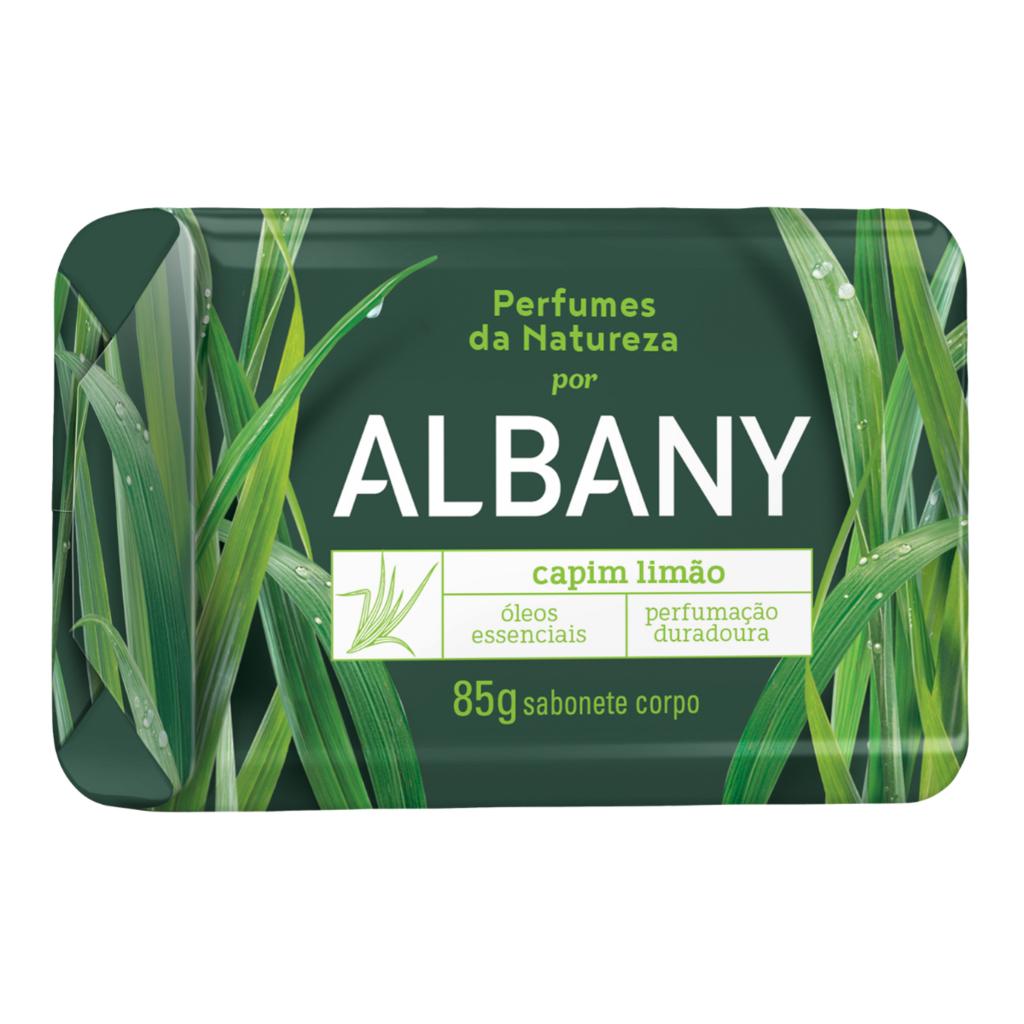 Sabonete Em Barra Albany Perfumes Da Natureza Capim Limão Com 85g