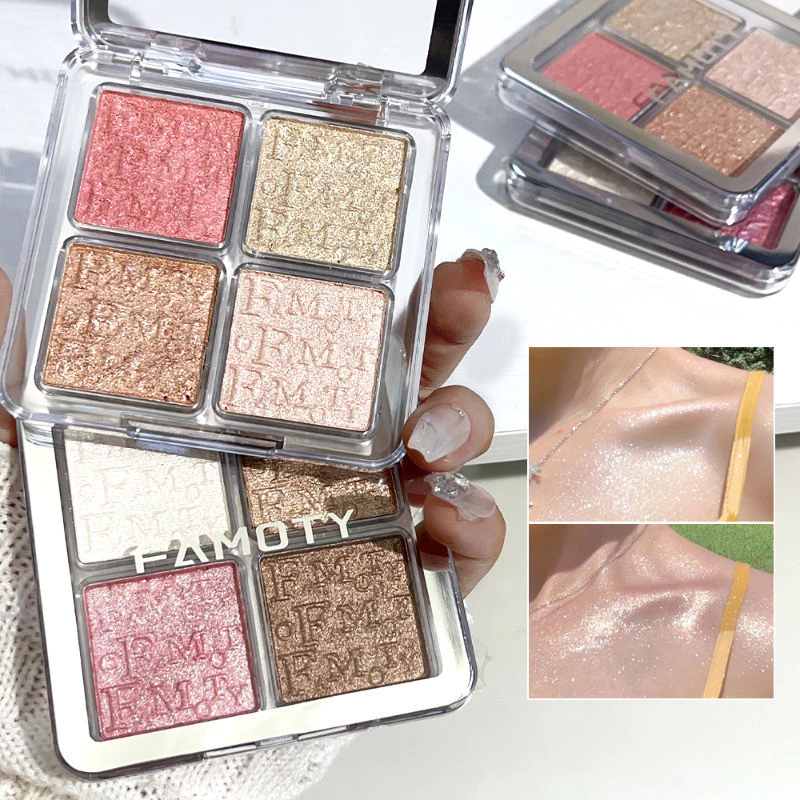 Paleta Iluminador FAMOTY De Longa Duração 4 Cores