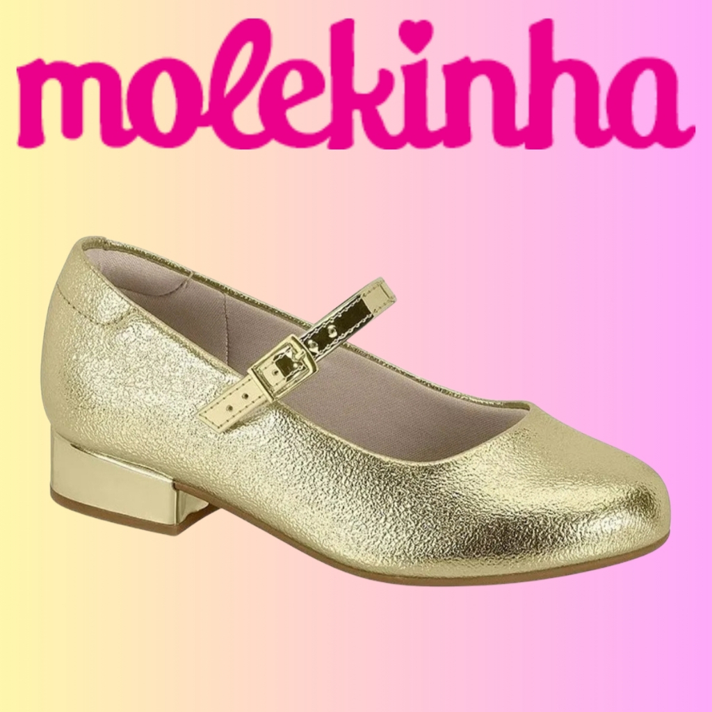 Sapato Infantil Feminino Molekinha Saltinho Festa | Lançamento ! | Original !