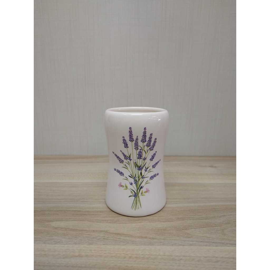 Porta Pincel de Maquiagem , Porta Pentes , Porta Treco , Porta Lápis de Porcelana Lavanda