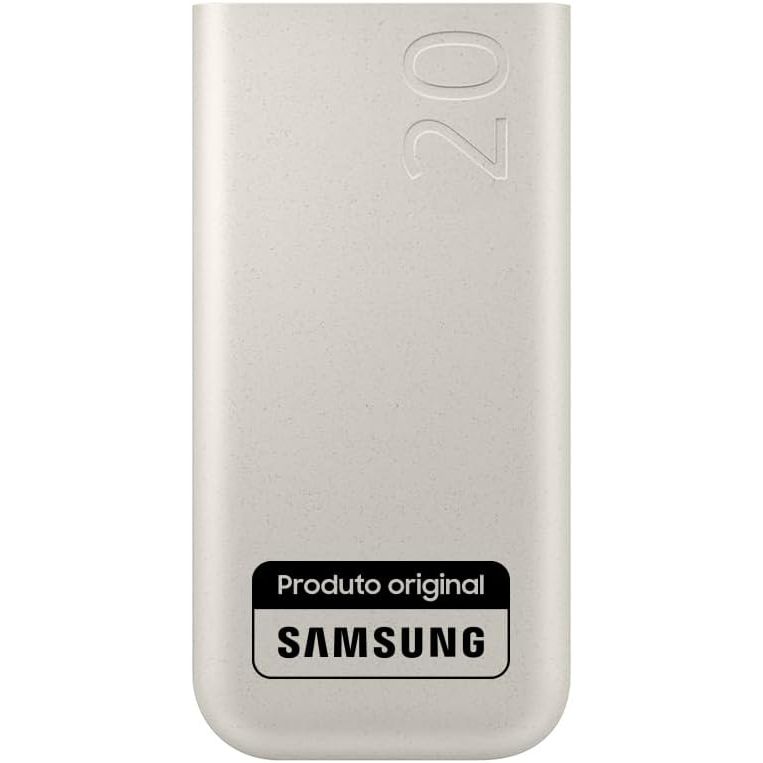Samsung Bateria Carregador Portatil 3x USB-C 20000mAh Super Rapida 45W EB-P4520X - Bege em Oferta na Shopee