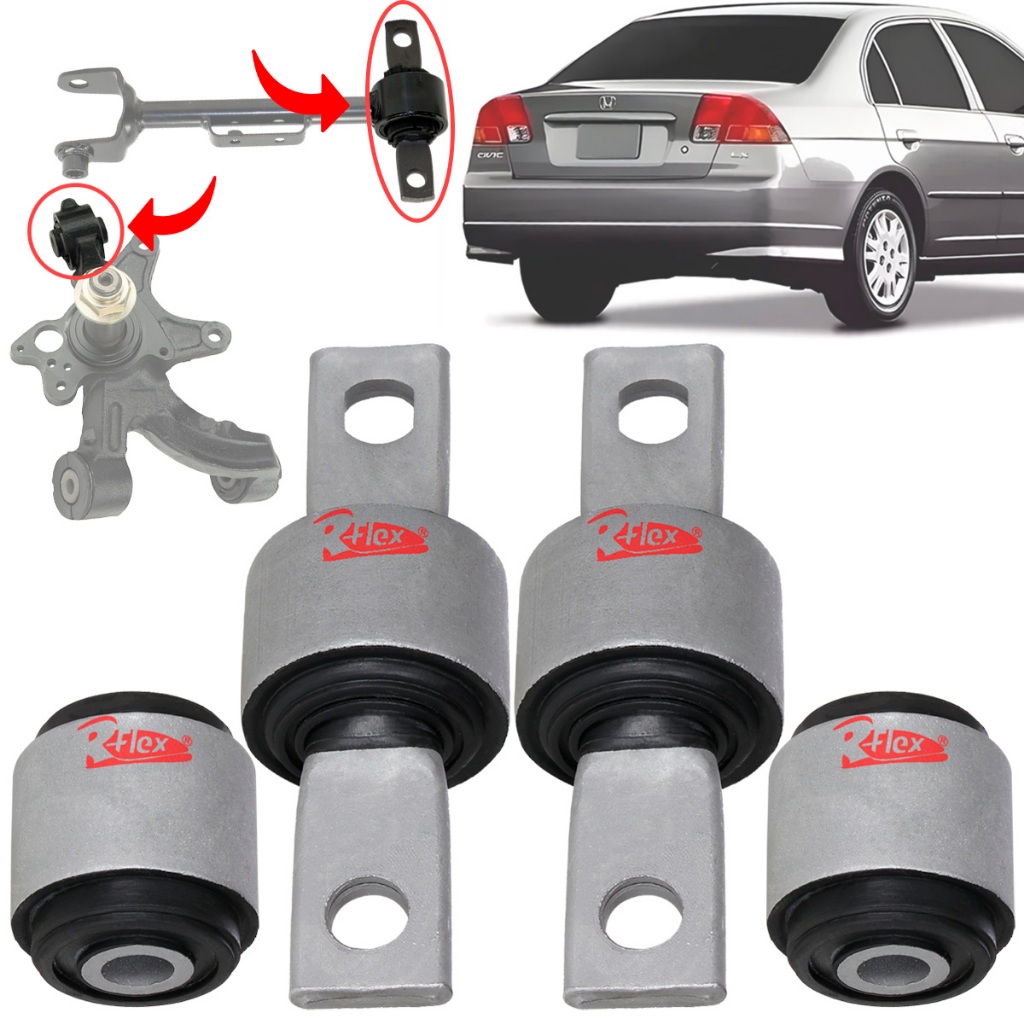 Kit Buchas Braço Superior Suspensão Traseira Civic 2001 2002 em Oferta na Shopee