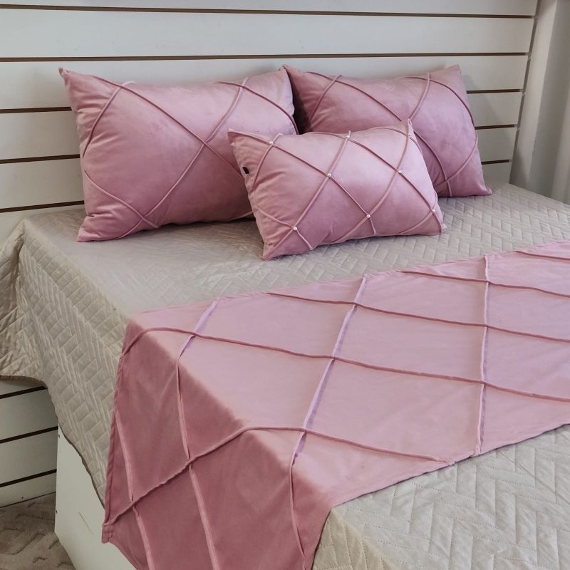 kit cama posta rosa chiclete
