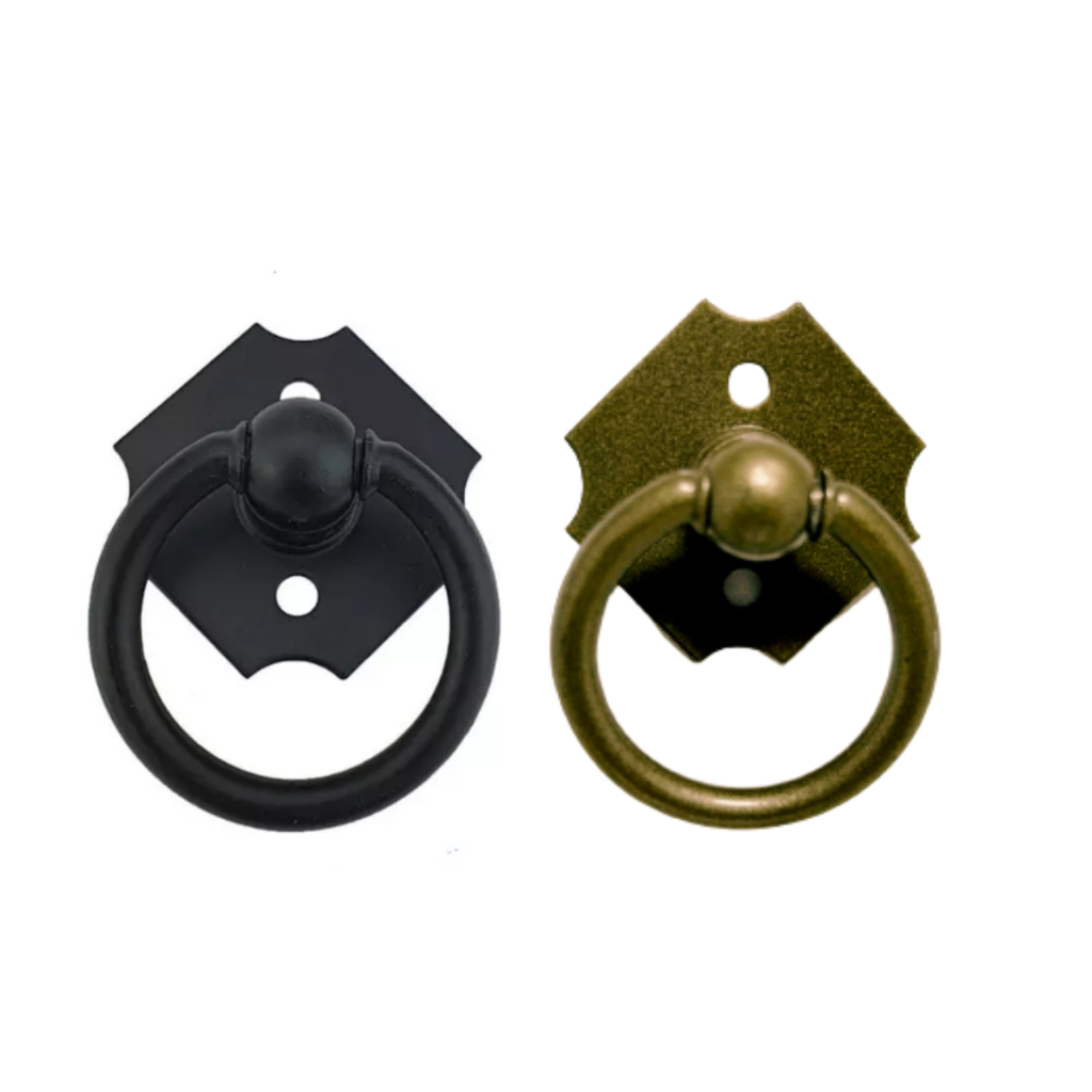 Puxador Argola De Metal Rustico Para Móveis Colonial Gaveta Aparador Cristaleira - 4 Peças