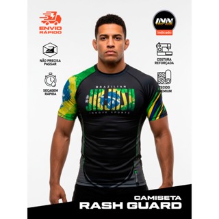 Camisa Rash Guard Brazilian Jiu-jitsu Compressão Bjj Inn Fight em Oferta na Shopee