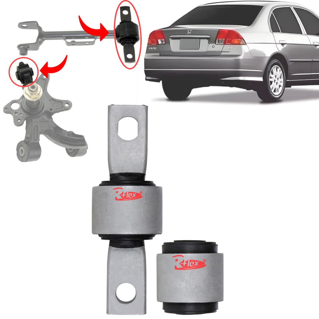 Buchas Tirante Braço Superior Traseiro Honda Civic 2003 2004 2005