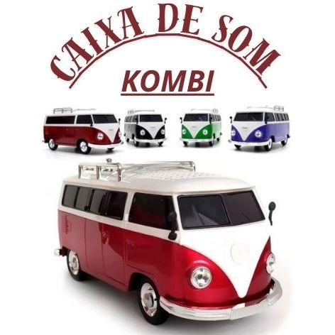 Caixa de Som Retrô Kombi WS-266 – Bluetooth, Rádio FM, USB e TF 🚐🎶 em Oferta na Shopee