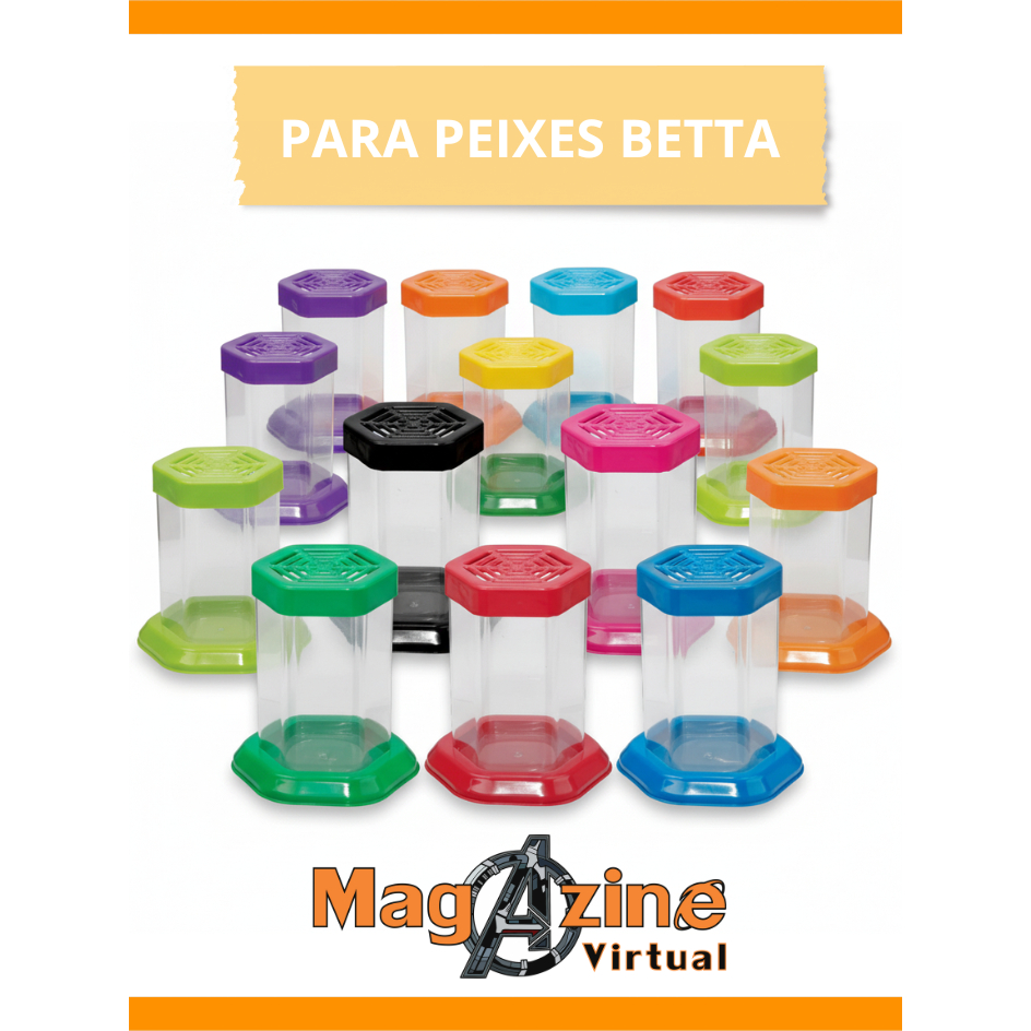Aquario Para Peixe Betta C/ Tampa Acrilico Beteira Kit com 10 Peças - Lembrancinha de Aniversário em Oferta na Shopee