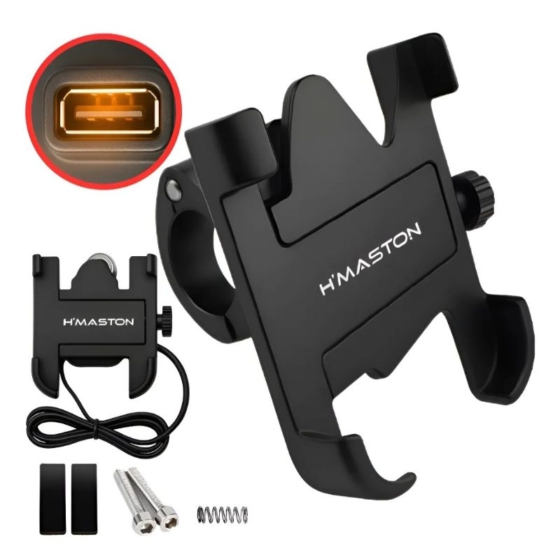 suporte pra celular com carregador pra moto,motoboy,bicicleta cor preto super forte resistente