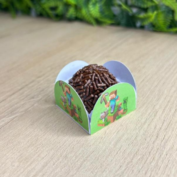 Forminhas 4 Pétalas de docinho Minecraft Festas Aniversários para Doces Confeitaria