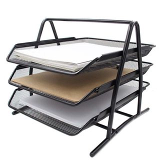 Suporte Organizador De Documento Papel A4 3 Bandejas em Oferta na Shopee