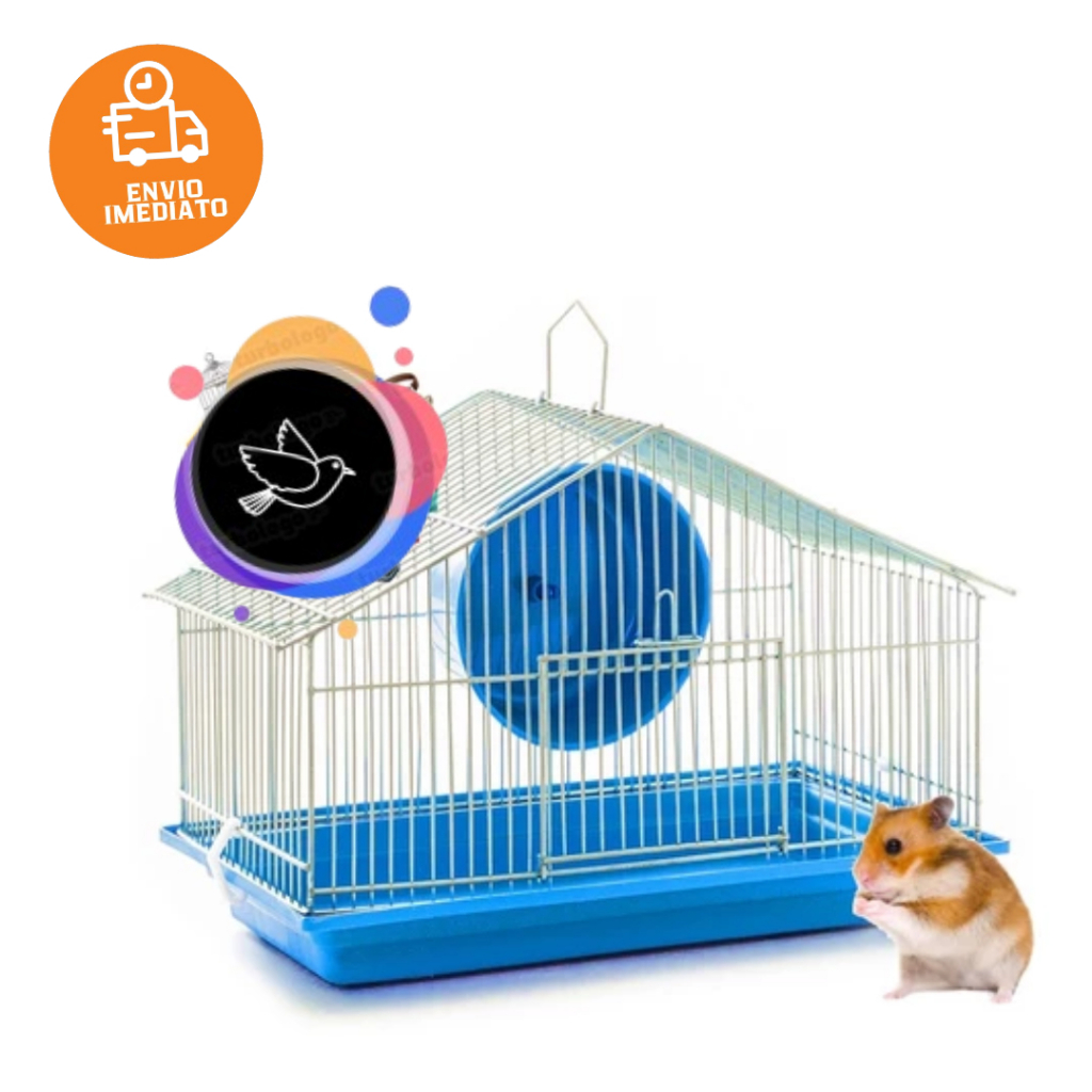 Gaiola Chalezinho Pequena Para Hamster Hamster Chines Camudongo Topolino Com Roda Brinquedo