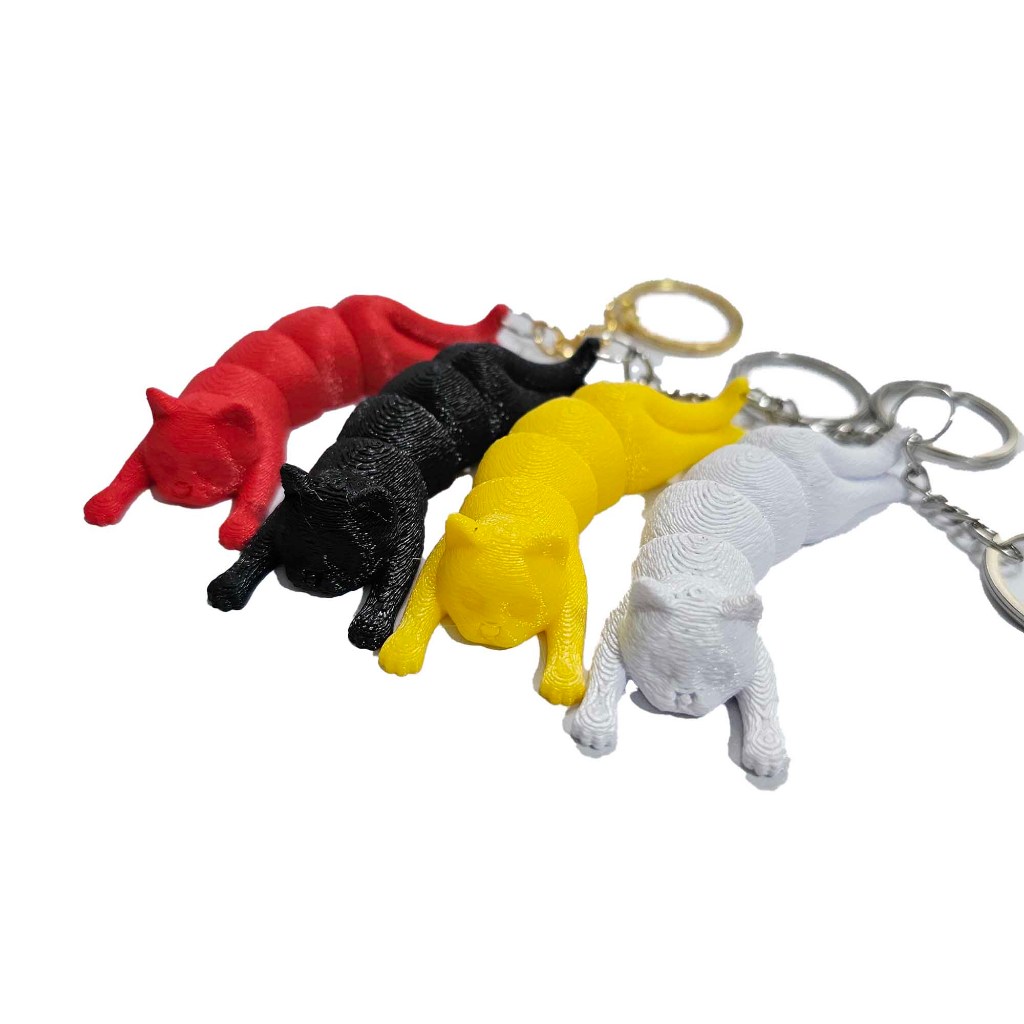 Kit 10/20/30/50pcs Lembrancinha Brinde Acessório Chaveiro Flexível Gato Articulado Antiestresse